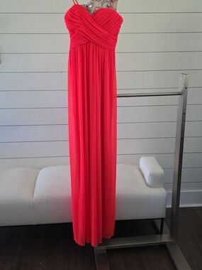 City Studio Bright Coral Pink Dress